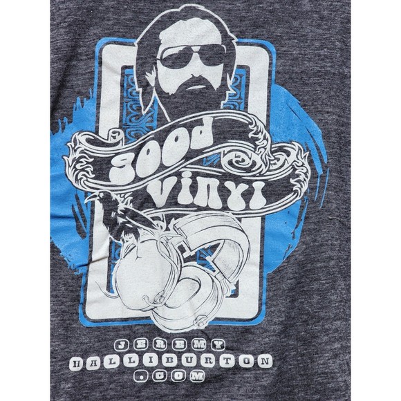 Jeremy Halliburton Good Vinyl Vintage Black Band Tee Large Music 2 Sided - Picture 1 of 6